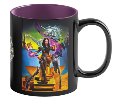 Kubek / pojemnik z gier Merch Kubek z aplikacją termoaktywną Game Art Chronicles The Witch